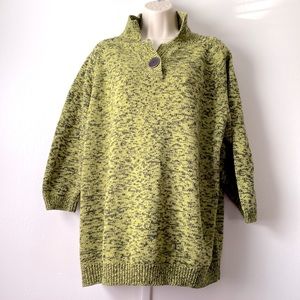 G P Collection Knit Sweater Collared One Button Size Fits All